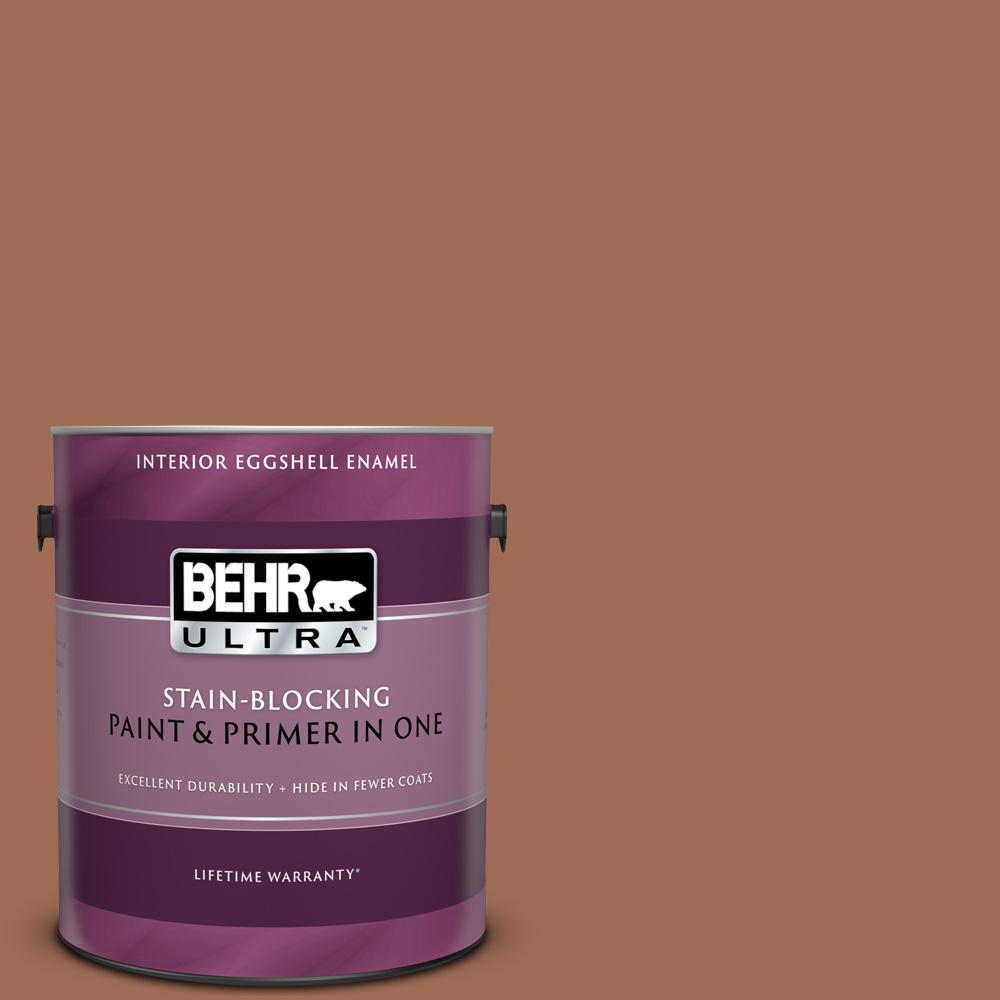 Behr Ultra 1 Gal 230f 6 Earth Tone Eggshell Enamel Interior Paint And Primer In One
