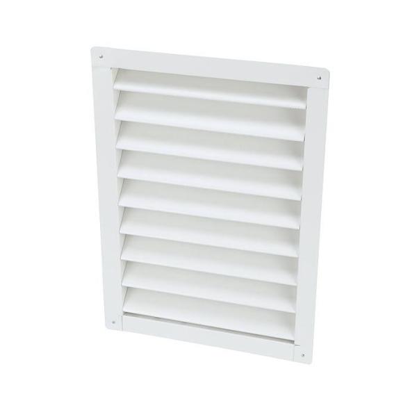 Air Vent 14.50 in. x 20.50 in. Rectangular White Aluminum Automatic