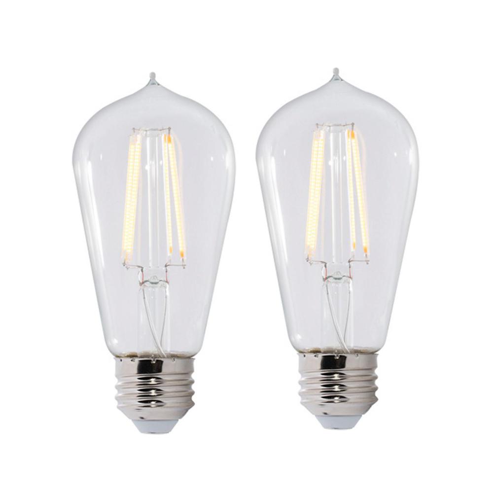 Bulbrite 60W Equivalent Warm White Light ST18 Dimmable LED Filament