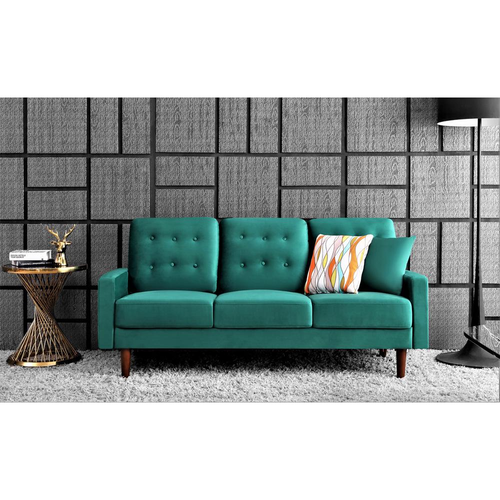 Kelleher Tufted Velvet Fabric Sofa Gold