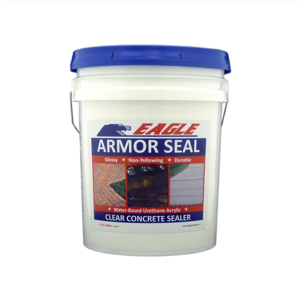 Concrete Sealers Exterior Stain The Home Depot 5 Gal Armor Seal Urethane Modified Acrylic Glossy Durable Water Based Clear Concrete Sealer