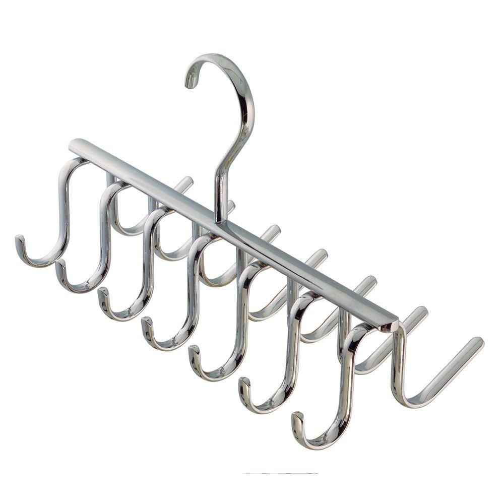 interDesign Axis 14Hook Tie/Belt Rack in Chrome 24270 The Home Depot