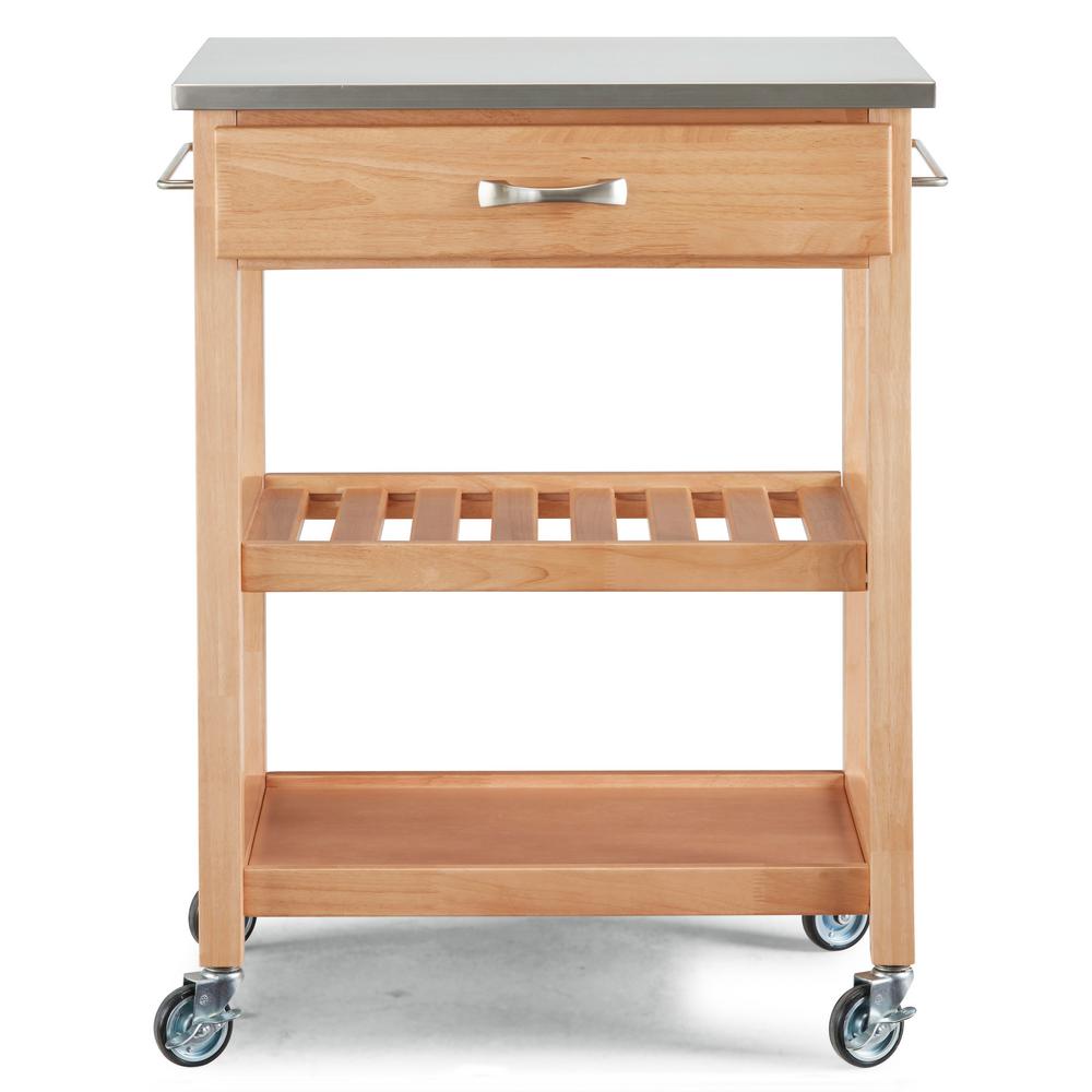 Home Styles Vineyard Natural Maple Kitchen Cart 5214 95 The Depot