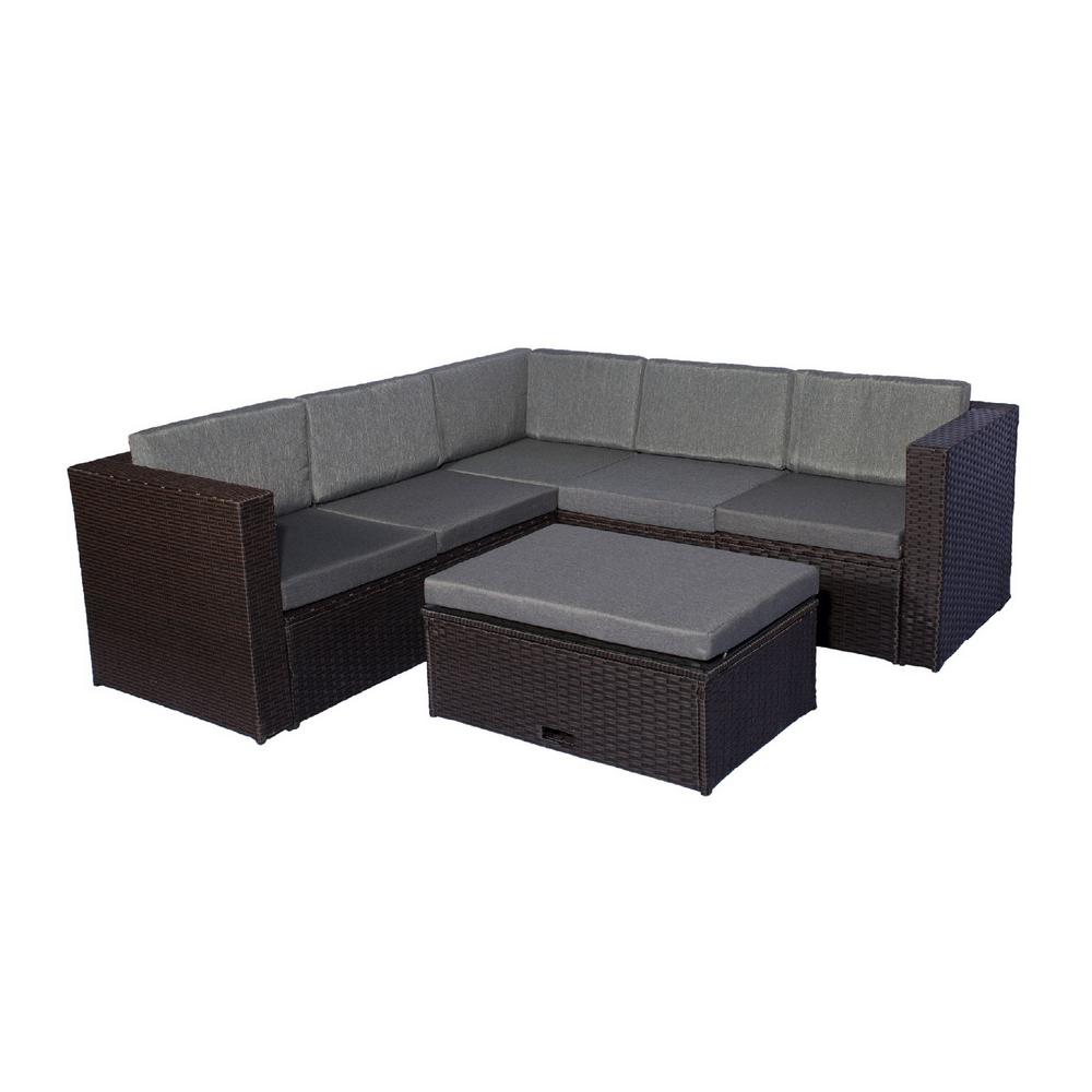 Westin Outdoor Kaison 4 Piece Sectional Wicker Patio Conversation