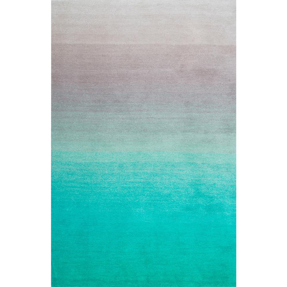 nuLOOM Ombre Shag Turquoise 3 ft. x 5 ft. Area RugHJOS02A305 The