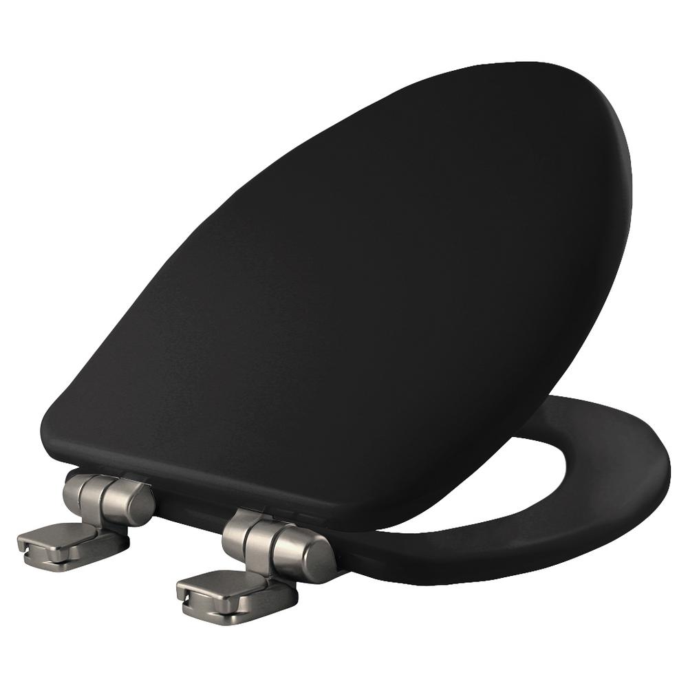 black elongated toilet seat cover