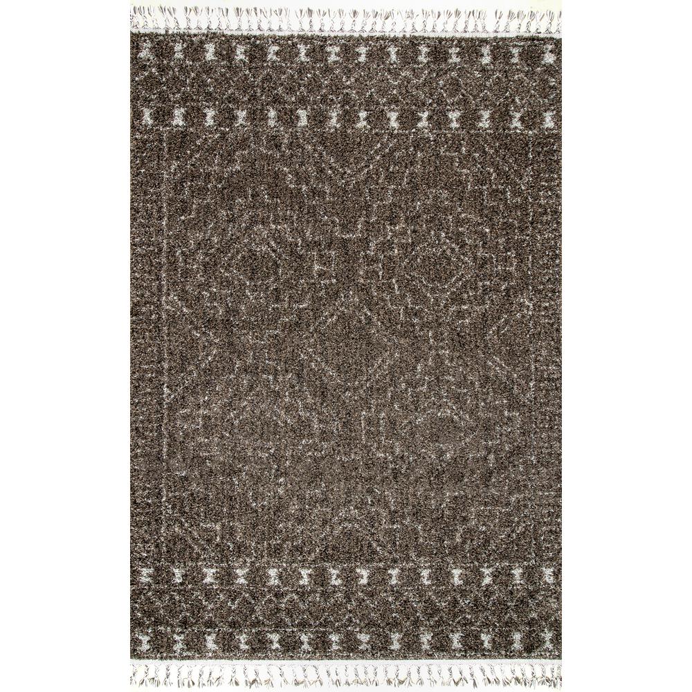 nuLOOM Vasiliki Moroccan Tribal Shag Brown 8 ft. x 10 ft. Area Rug