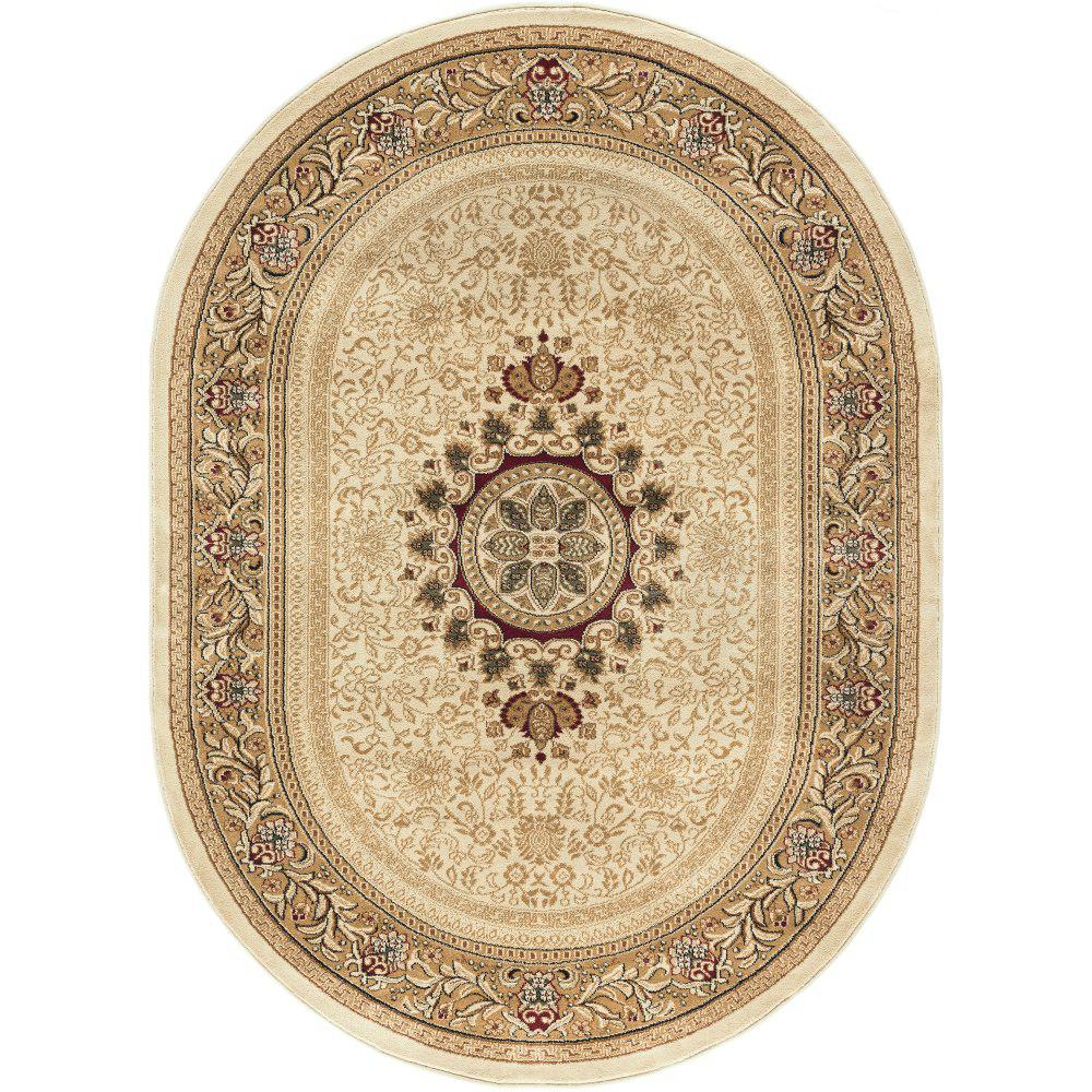 Tayse SNS4658OVL Sensation Jayden 5 1/4' X 7 1/4' Traditional Oriental Oval Area Rug