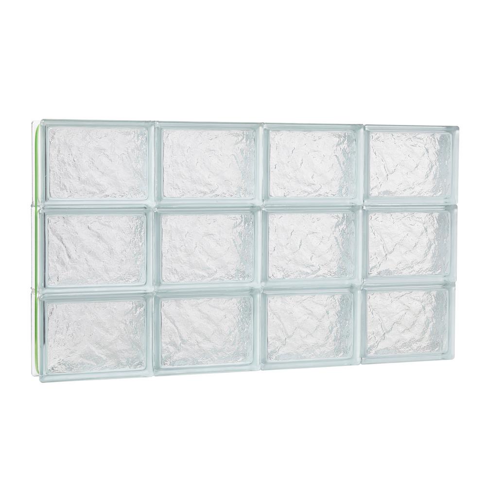 TAFCO WINDOWS 31 in. x 17.25 in. x 3.125 in. Ice Pattern Solid Glass