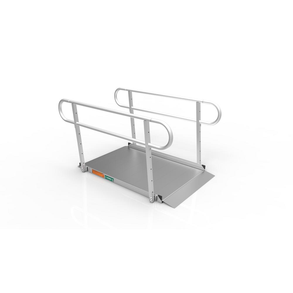 ez-access-gateway-3g-5-ft-aluminum-solid-surface-portable-ramp-with-2-line-handrails-gateway3g