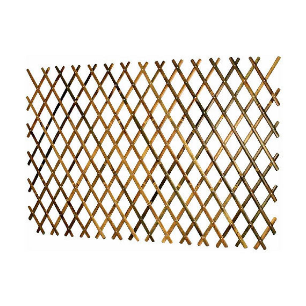72 inch L x 36 inch H Expandable Bamboo Trellis with Aluminum Rivets