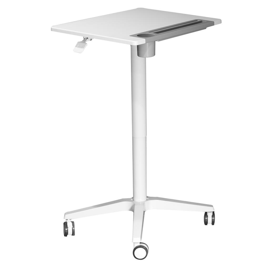 UPC 815977020186 product image for Motion Wise 26 in. Rectangular White Standing Desk with Adjustable Height Featur | upcitemdb.com