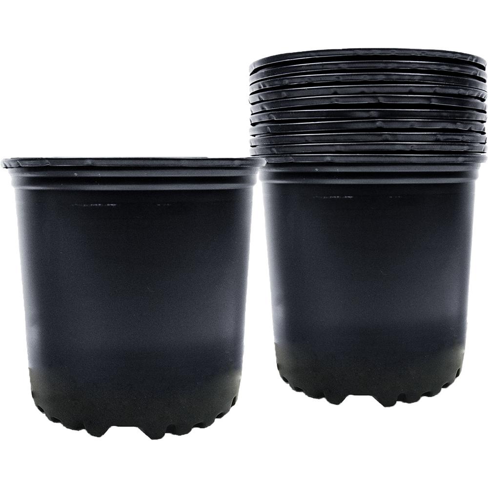 Viagrow 1 Gal. Black Plastic Nursery Pots (12Pack)VHPP10012 The Home Depot