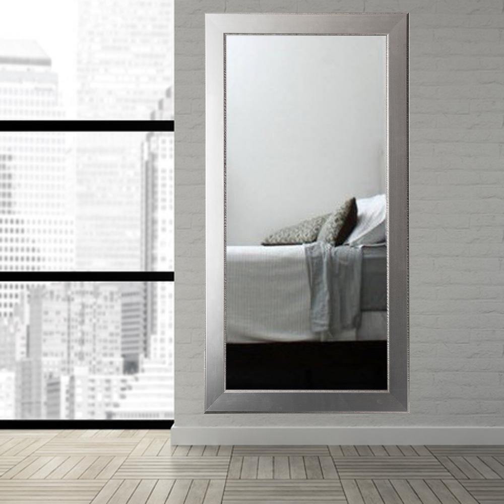 Modern Silver Grain Tall Framed MirrorBM004T1 The Home Depot
