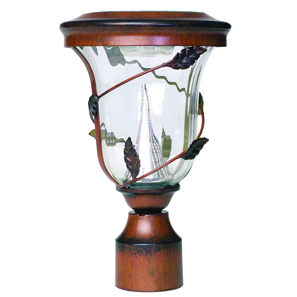 Post And Lamp Sets Solar Ed Modern Outdoor Lighting Flora Solar Antique Bronze Outdoor Post Light With 3 In Er Mount