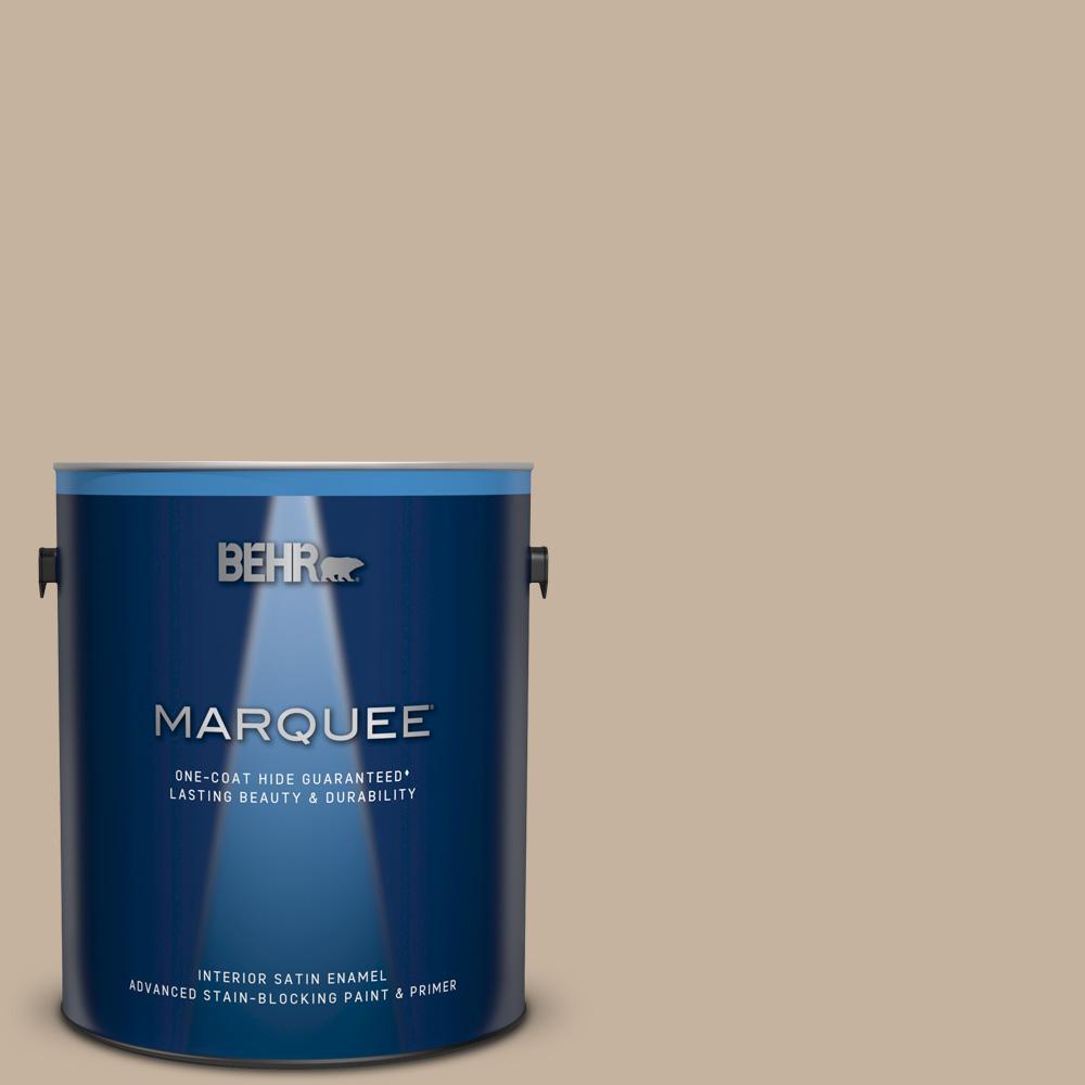BEHR MARQUEE 1 gal. ECC201 Canyon View Satin Enamel Interior Paint and Primer in One745401