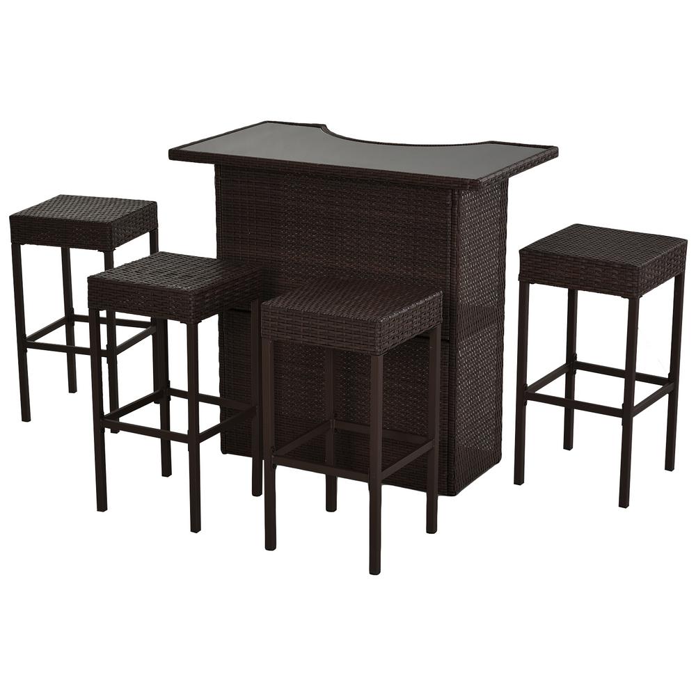 View Oakland Living Metal Bar Height Outdoor Dining Table – Home