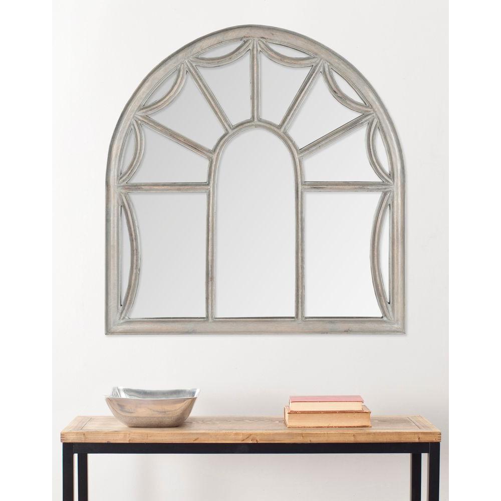 Safavieh Palladian 33 In X 32 In Mango Wood Framed Mirror Mir5000a The Home Depot