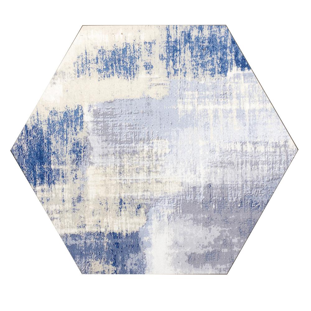ABOLOS Nature 8 in. x 8 in. Cement Blue Glass Hexagon Decorative Wall