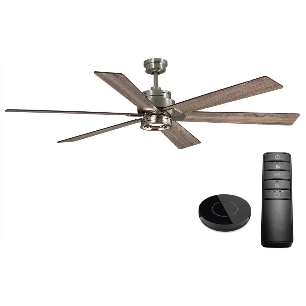 Home Decorators Collection Statewood 70 In Led Brushed Nickel Ceiling Fan Works With Google Assistant And Alexa