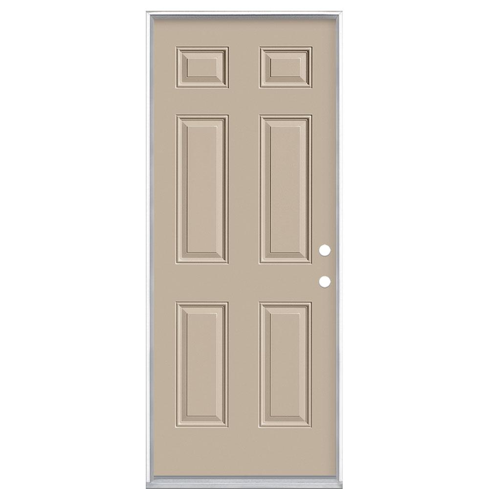 Masonite 32 in. x 80 in. 6Panel Left Hand Inswing Painted Masonite 32 in. x 80 in. 6Panel Left Hand Inswing Painted