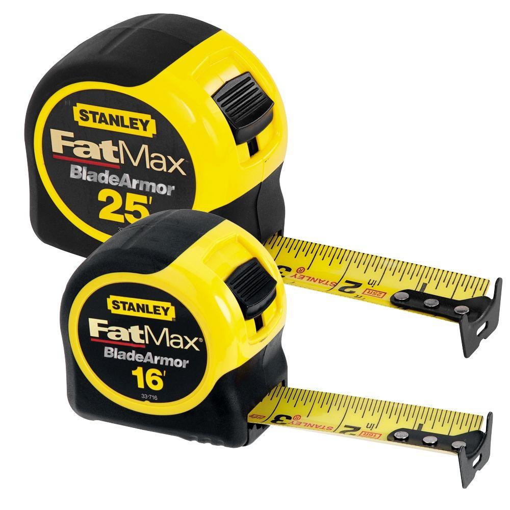 Stanley FatMax 25 Ft. And 16 Ft. Tape Measures-70-455D - The Home Depot