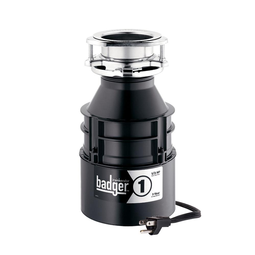 InSinkErator Badger 100 1/3 HP Continuous Feed Garbage Disposal-Badger