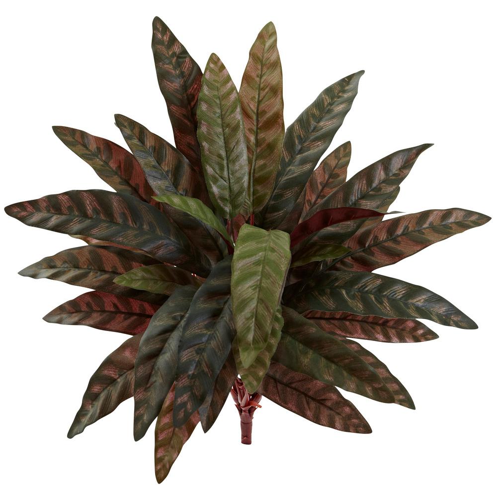 Green Caladium Bush Home Office Centerpieces Decoration Artificial Plants Pink