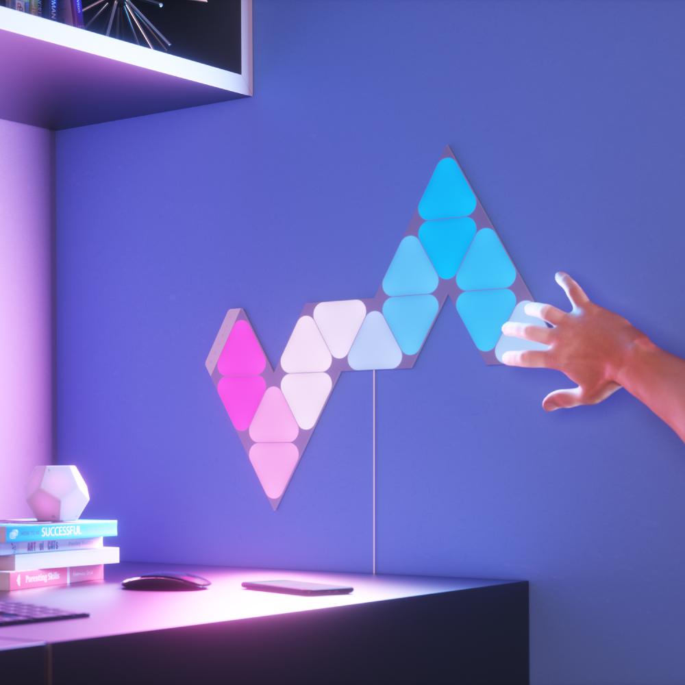 Nanoleaf Shapes Mini Triangles Expansion Pack with 10x Multicolor Mini Triangle Light Panels 20 Lumens