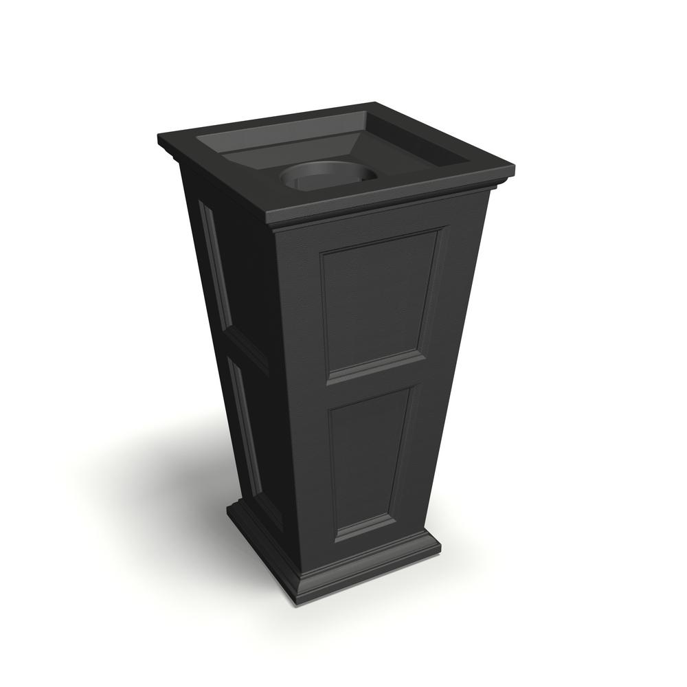 Mayne Fairfield 40 in. Tall 24 Gal. Black Waste Bin8874B The Home Depot