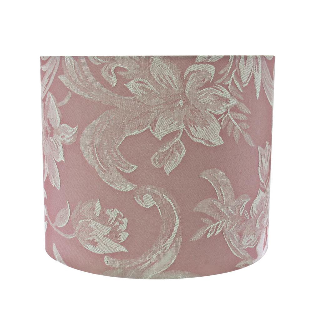 Drum Pink Lamp Shades Lamps The Home Depot Pink Hardback Drum Cylinder Lamp Shade