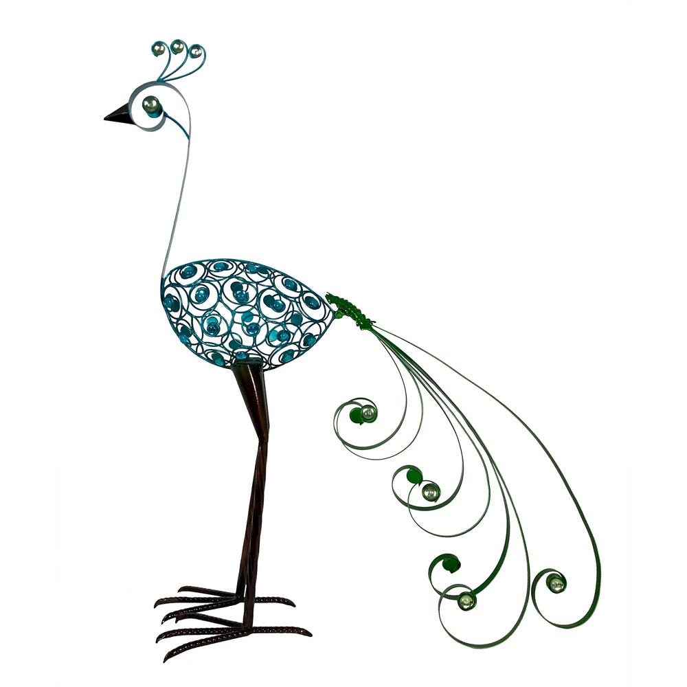 Exhart Filigree Blue Bird Garden Statue 16680 Rs The Home Depot