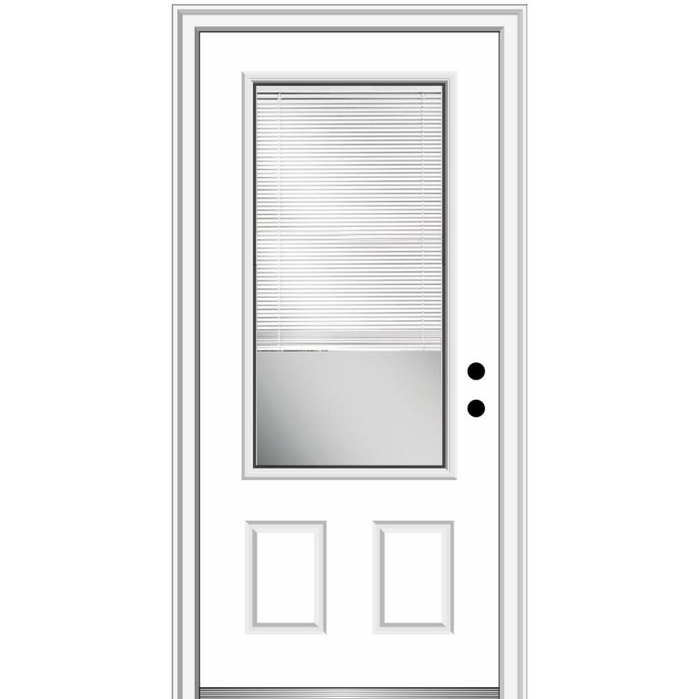 Mmi Door 36 In X 80 In Internal Blinds Left Hand Inswing 3 4