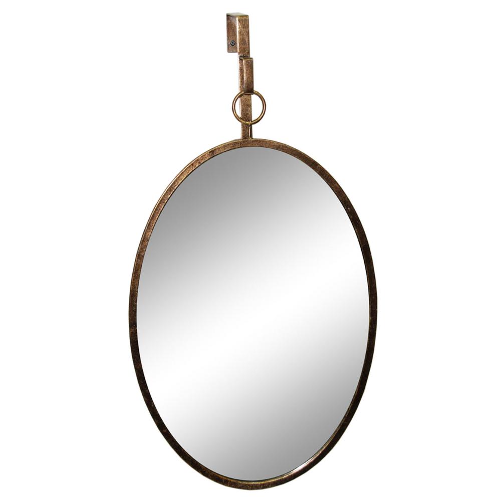 Sagebrook Home Gold Oval Hanging MirrorWM1016002 The Home Depot
