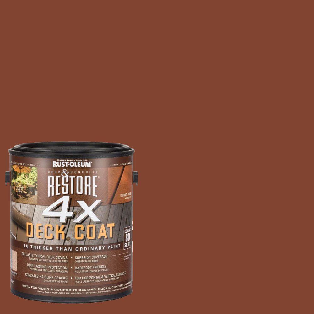 Rust Oleum Restore 1 gal 4X Redwood Deck Coat The Home Depot