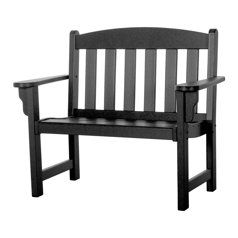 Bench With Back In Black BN1BLK The Home Depot