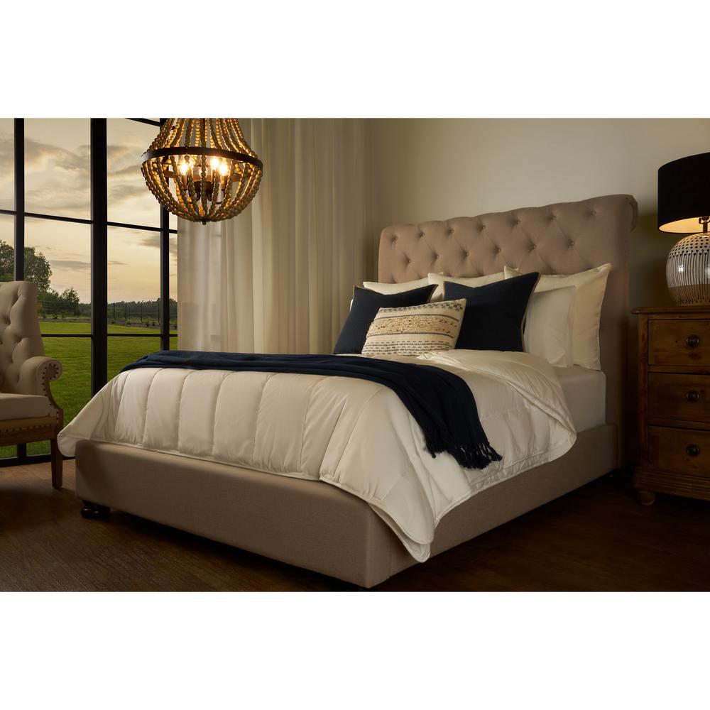 Rst Brands Emma Beige Queen Tufted Headboard And Footboard Set Ip Qtuft Crm K The Home Depot
