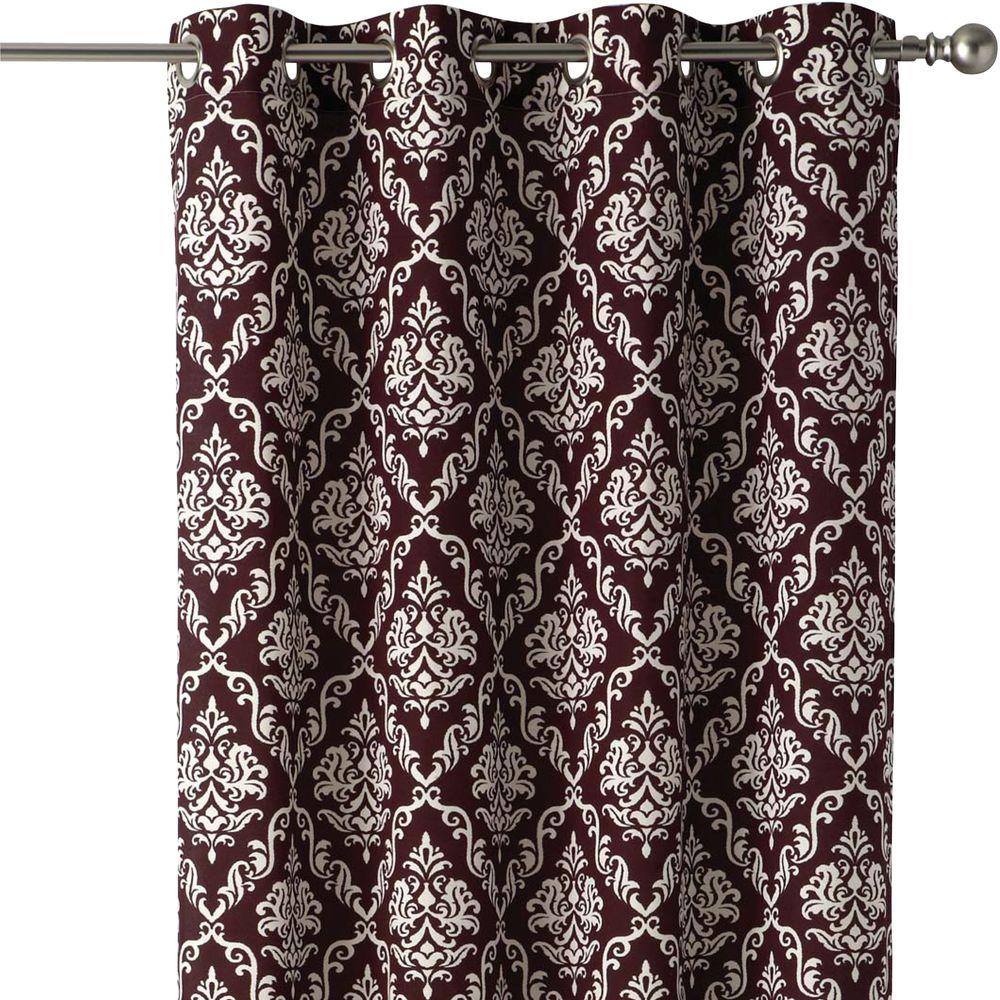 Home Decorators Collection Semi Opaque Plum Grommet Curtain 52