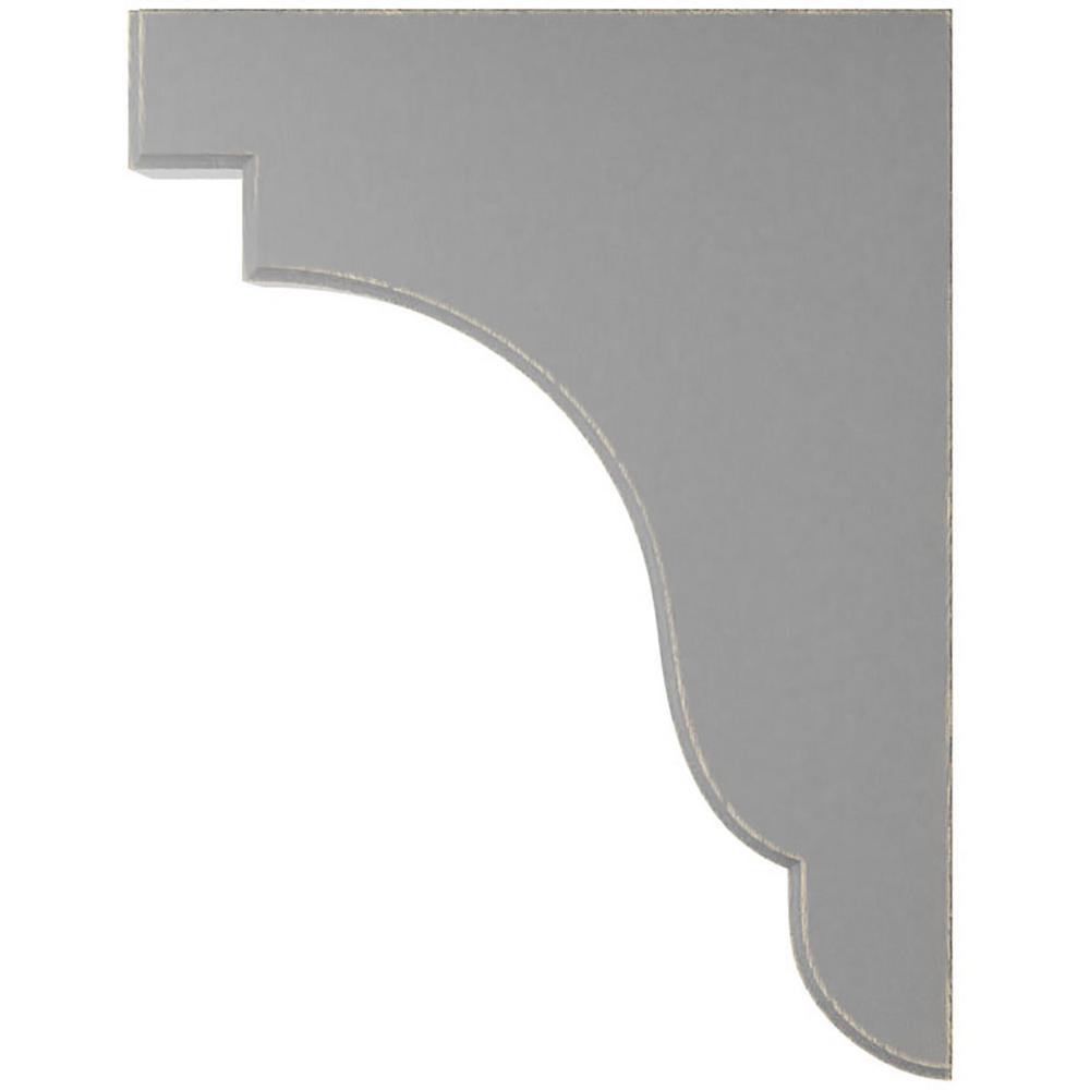 Ekena Millwork 1 3 4 In X 11 In X 8 1 2 In Pebble Grey Bedford Wood Vintage Decor Bracket Bktwd02x09x11bepg The Home Depot