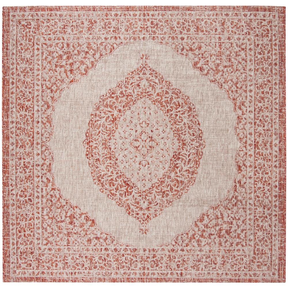 Safavieh Courtyard Light Beige/Terracotta 6 ft. 7 in. x 6 ft. 7 in