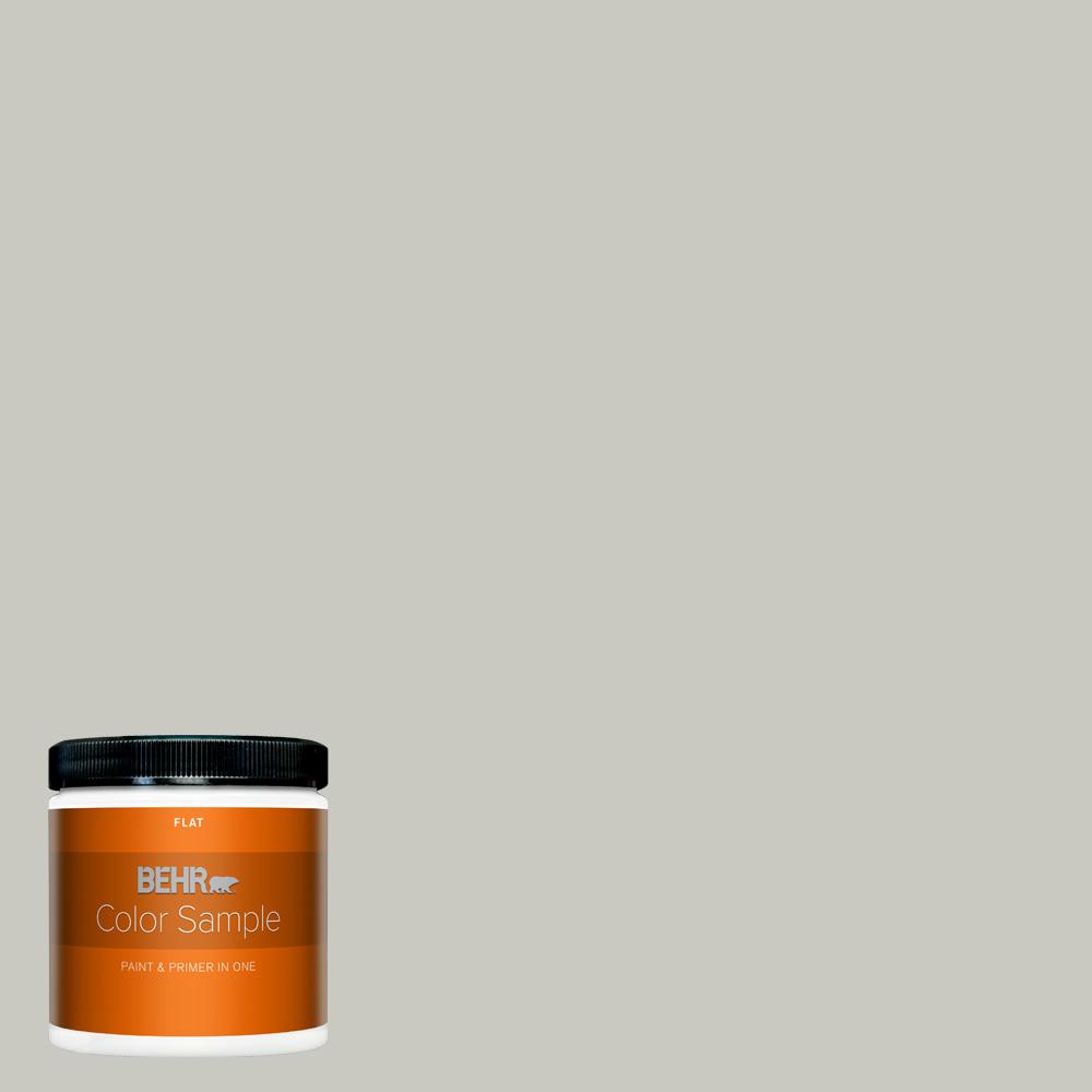 BEHR PREMIUM PLUS 8 oz. PPU2412 Whitewash Oak Flat Interior Paint and Primer in One Sample