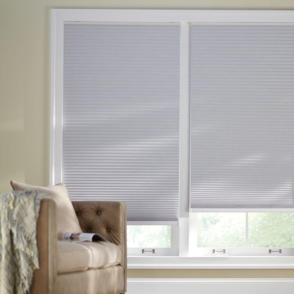 Home Decorators Collection Blinds & Shades Cut-to-Width Shadow White 9/16 in. Blackout Cordless Cellular Shade - 35 in. W x 48 in. L 10793478636433