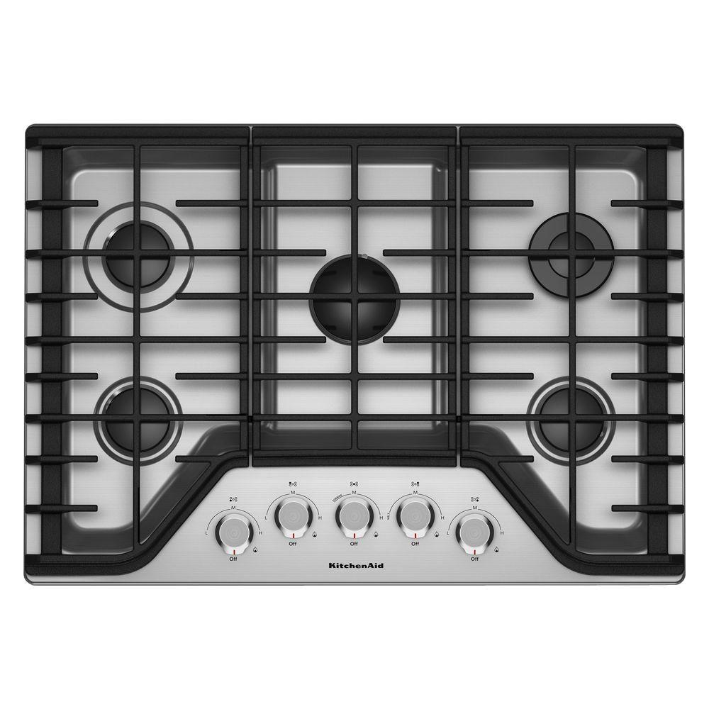 Kitchenaid 36 In Gas Cooktop Stainless Steel With 5 Burners This Cooktop Kitchenaid