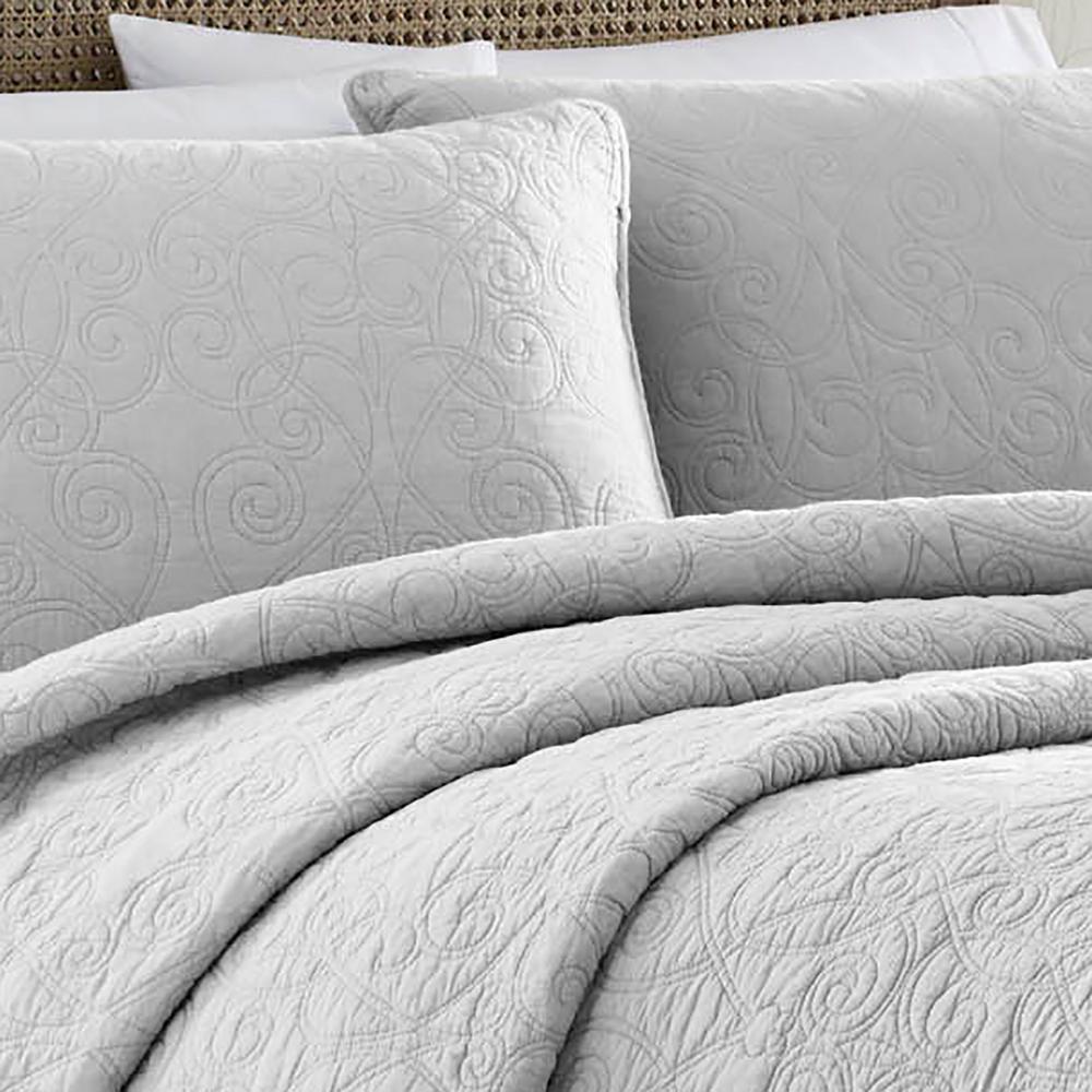 Laura Ashley Felicity 3 Piece Soft Gray Fl Cotton Full Queen Quilt Set 213549 The Home Depot - Gray Queen Quilt Bedding Laura Ashley Felicity 3 Piece Soft Gray Fl Cotton Full Queen Quilt Set 213549 The Home Depot - Gray Queen Quilt Bedding