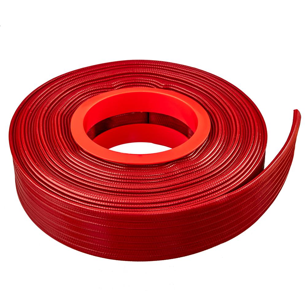 Red PVC 10 Bar High Pressure Lay Flat 