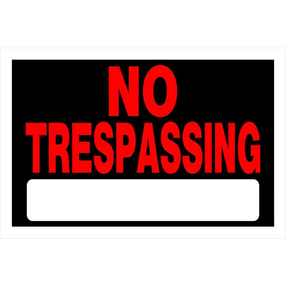 The Hillman Group 8 In X 12 In Plastic No Trespassing Sign 839904   The Hillman Group Stock Signs 839904 64 1000 