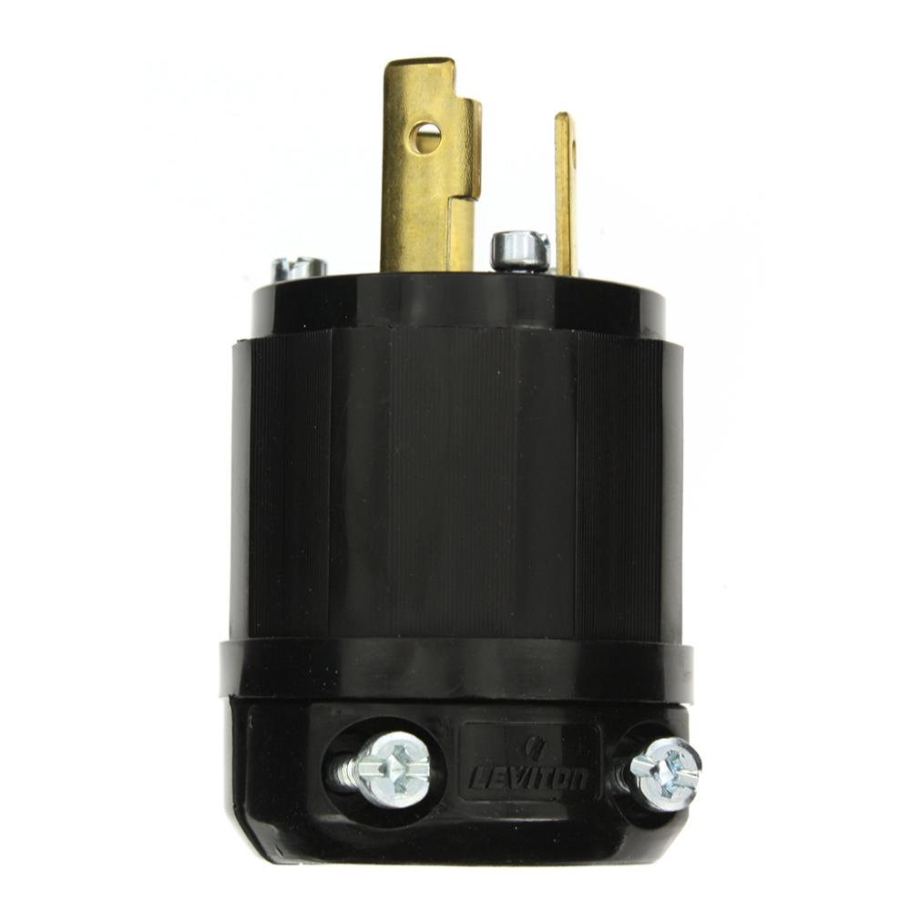 Leviton 30 Amp 125-Volt Locking Grounding Plug, Black-2611-B - The Home ...