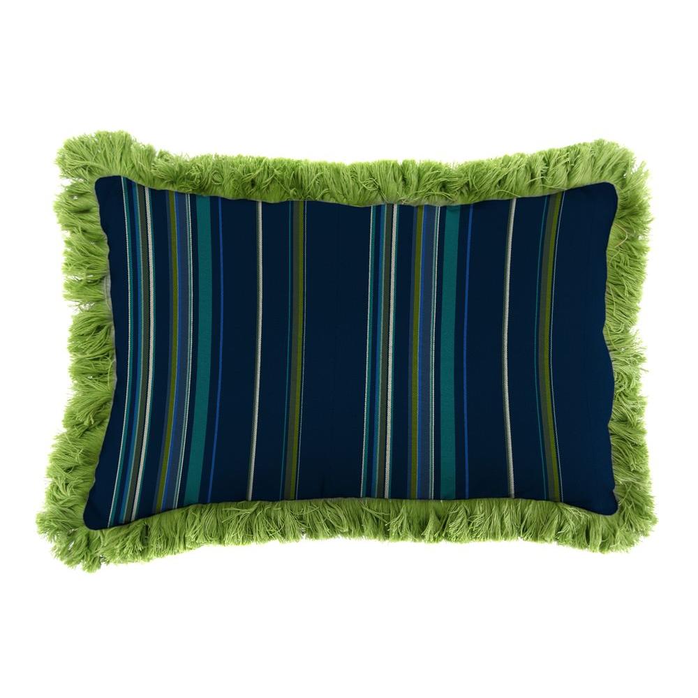 Jordan Manufacturing Sunbrella 9 in. x 22 in. Stanton Lagoon Lumbar