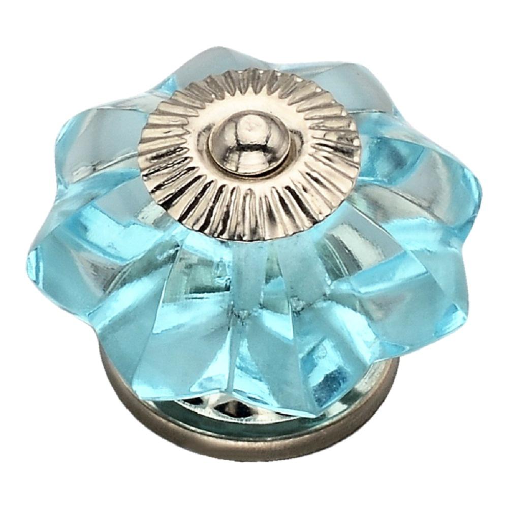 Mascot Hardware 12/3 in. Sky Blue Flower Novelty KnobCK491