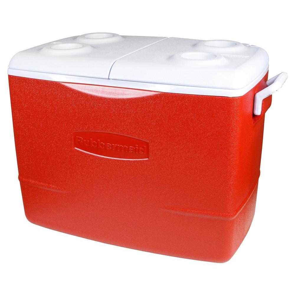 rubbermaid 50 qt wheeled cooler